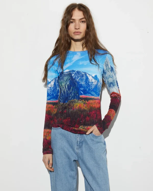 STIEGLITZ Dusa Longsleeve Top | Blue^DAMES Longsleeves, Blouses & Pullis