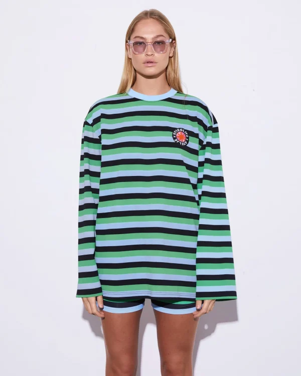 STIEGLITZ Leah Wide Skate Longsleeve | Blue^DAMES Longsleeves, Blouses & Pullis